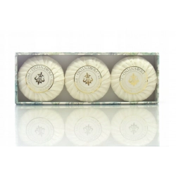 Saponificio Artigianale Fiorentino MUSHIO BIANCO Zestaw naturalnych mydeł 3x100 g